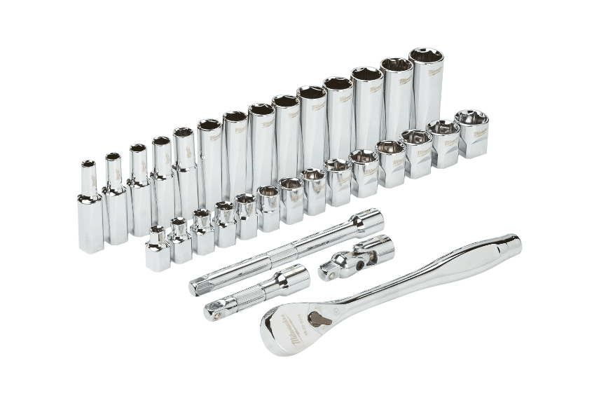 Kit de 32 Peças - Chaves de Roquete + Chaves de Caixa 3/8" Métrico - Image 2